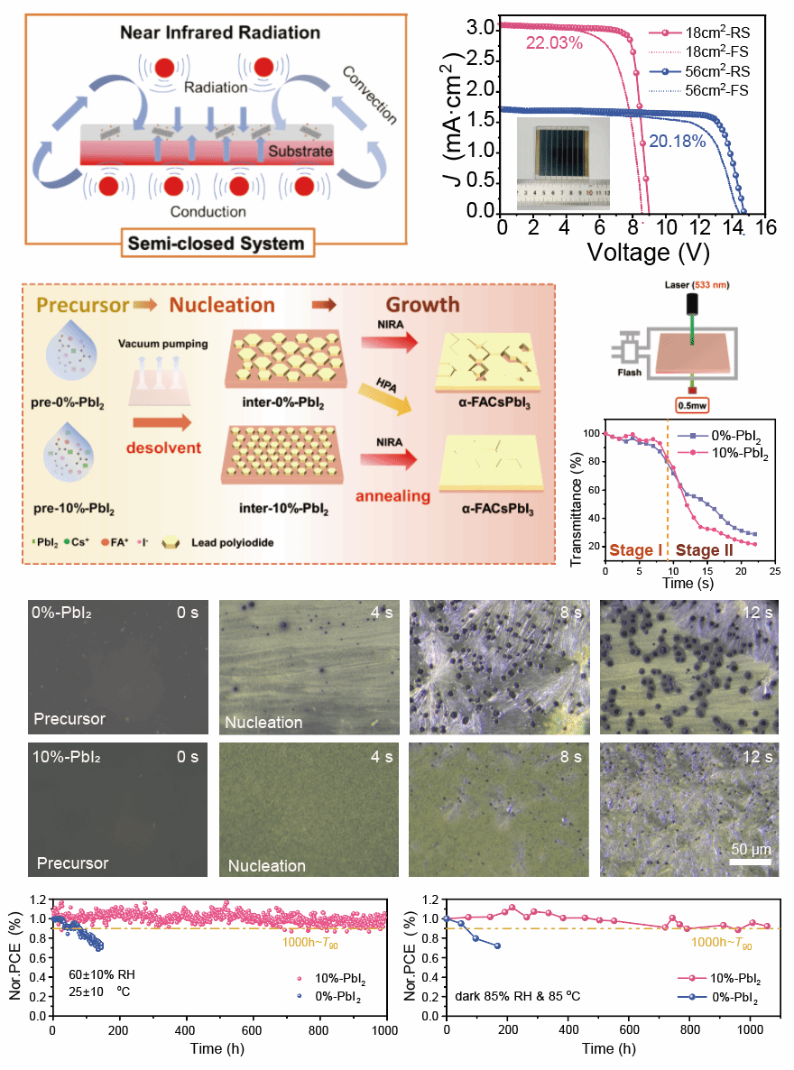李静教授、尹君副教授团队在高效稳定钙钛矿太阳能组件的快速制备方面取得进展 李静教授、尹君副教授团队在高效稳定钙钛矿太阳能组件的快速制备方面取得进展